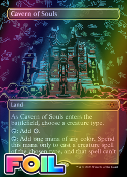 x1 Cavern of Souls LCI MTG 345 FOIL BORDERLESS MYTHIC M/NM 1x - Image 1