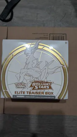 Pokemon Sword & Shield Brilliant Stars Elite Trainer Box ETB Sealed (Small Tear) 820650870125 - Image 1