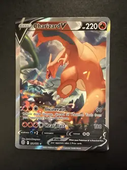 Charizard V (Alternate Full Art) 154/172 Swsh09: Brilliant Stars Holo Pokemon - Image 1