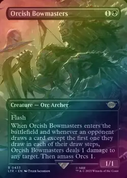 Magic the Gathering MTG NM Orcish Bowmasters Borderless Foil LotR 0433 - Image 1