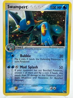 Swampert 5/17 Pop Series 1 Holo Rare Promo 2004 Vintage Pokemon TCG Card - Image 1