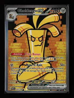 Gholdengo ex 252/182 Holo SV04: Paradox Rift Pokemon Card - Image 1