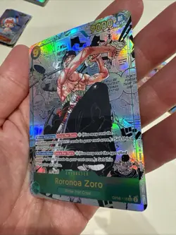 One Piece CCG Roronoa Zoro Manga English Alternate Art Foil OP06-118 Custom Card - Image 4