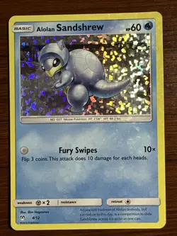 Alolan Sandshrew 4/12 Holo Card McDonald's 2019 Pokemon TCG - Image 1