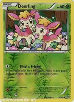POKEMON CARD REVERSE HOLO DEERLING 8/124 NO 585 SEASON POKEMON TCG CCG - Image 1