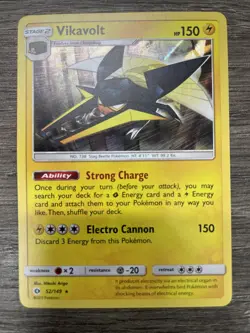 x1 Vikavolt - 52/149 - Holo Rare Pokemon SM1 Sun & Moon Base M/NM - Image 1