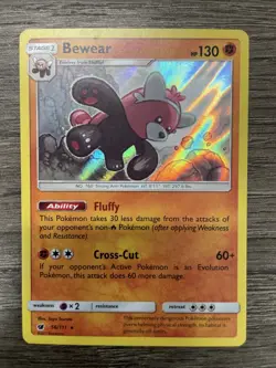 x1 Bewear - 56/111 - Holo Rare Pokemon TCG Card SM4 Crimson Invasion M/NM - Image 1