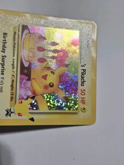 Birthday Pikachu 24 Holo Black Star Celebrations Promo Pokemon Card NM - Mint - Image 3