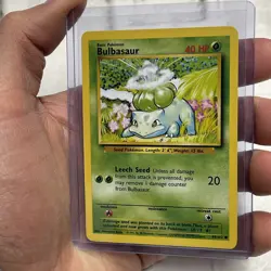 Pokemon Bulbasaur 44/102 Base Set Unlimited NM/MT Common Vintage Vtg Pokemon TCG - Image 2
