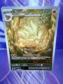 Ninetales 199/197 Illustration Rare Pokemon TCG Obsidian Flames Pack Fresh NM+/M - Image 1