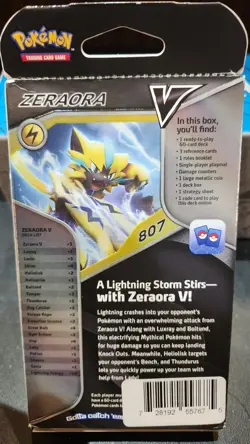 Pokemon TCG Zeraora V Battle Deck - Sealed Starter Kit New Unopened Deck - Image 2