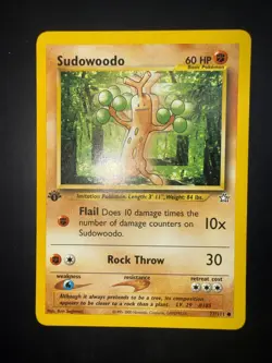Sudowoodo - Neo Genesis 77/111 1st Edition Pokemon TCG - Common - LP - Image 1