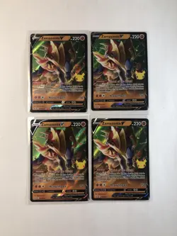 Pokemon TCG - 4x Zamazenta V - 018/025 - Ultra Rare Near Mint Celebrations - Image 1