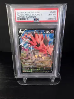 PSA 10 2022 POKEMON SWORD & SHIELD ASTRAL RADIANCE FA GALARIAN ZAPDOS V TG19 - Image 1