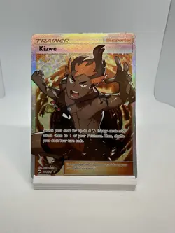 Kiawe (Full Art) 144/147 Ultra Rare Holo Pokemon SM - Burning Shadows - Image 1