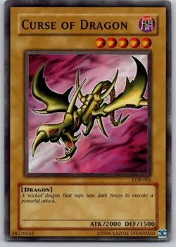 Curse of Dragon The Legend of Blue Eyes White Dragon LOB-066 Super Rare - Image 1