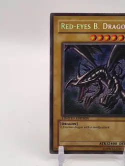 1996 Yu-Gi-Oh! Konami Red-Eyes B. Dragon BPT-005 Secret Rare Limited Edition - Image 4
