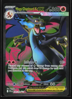 Mega Charizard X ex 109/094 ME02: Phantasmal Flames Ultra Rare Pokemon Card - Image 1
