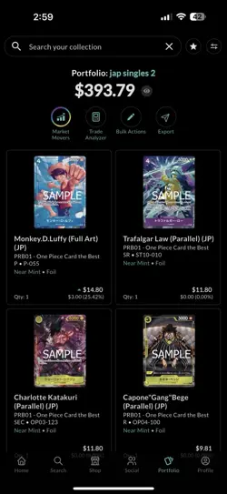 Bandai One Piece Card Game Japanese Foil Parallel Lot Luffy Law Katakuri Kuzan - Image 1