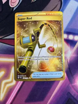 Super Rod 276/193 Gold Hyper Rare HR - Paldea Evolved - Pokemon Card SV02 NM - Image 1