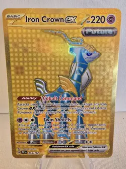 Iron Crown EX 216/162SV05: Temporal Forces Holo Card Near Mint Condition - Image 1