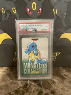 Pokemon Squirtle 1996 Bandai Carddass Vending #7 PSA 9 MINT - Image 3