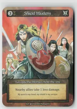 Sorcery Contested Realm Beta Shield Maidens x3 NM Exceptional - Image 1