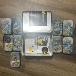 Pokemon Celebrations 25th Anniversary Collector's Chest Lunchbox & Tins Empty - Image 4