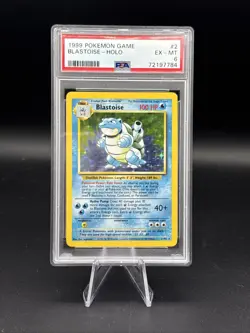 1999 Pokemon Game Blastoise - Holo #2 PSA 6 - Image 1