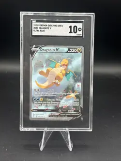 2021 Pokemon Evolving Skies Dragonite V 192/203 Ultra Rare SGC 10 - Image 1