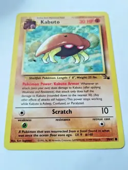 Pokemon TCG Kabuto Fossil 50 Regular Unlimited Common - Uncirculated - Image 2