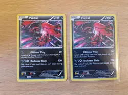 Yveltal cracked ice Holo & non holo rare Pokemon Cards XY Base set - Image 1