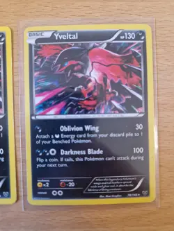 Yveltal cracked ice Holo & non holo rare Pokemon Cards XY Base set - Image 2
