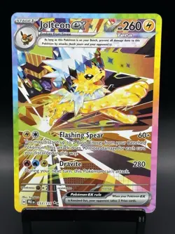 Jolteon EX 153/131 SV: Prismatic Evolutions Holo Pokemon SIR NM-MINT Eeveelution - Image 1