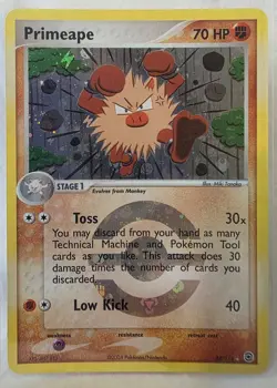 2004 Pokemon EX Fire Red & Leaf Green Primeape-Reverse Foil #28/112 - Image 1