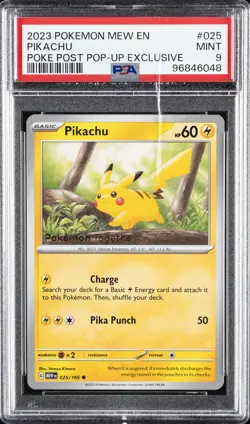 2023 POKEMON MEW EN-151 POKEMON TOGETHER #025 PIKACHU PSA 9 - Image 1