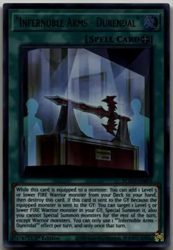 "Infernoble Arms - Durendal" Ultra Rare Rise of the Duelist ROTD-EN053 LP - Image 1
