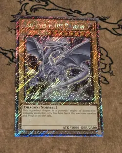 Yugioh Blue-Eyes White Dragon Movie Pack Art RA04-EN108 1st Ed PlAT SCR NM - Image 1