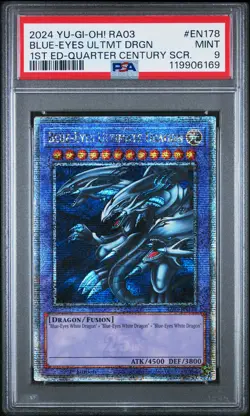 2024 YU-GI-OH! RA03-QUARTER CENTURY BONANZA BLUE-EYES ULTIMATE DRAGON PSA 9 - Image 1