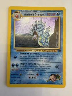 Pokemon Giovanni's Gyarados Gym Challenge 5/132 Holo Rare 2000 90 HP WOTC - Image 1