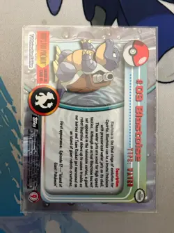 2000 Topps Chrome Pokemon TV Series 1 Blastoise #9 Non Holo Foil Vintage Rare - Image 2