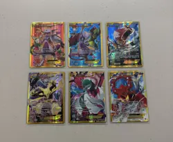Secret Rare Gold Full Art Pokemon TCG Card Set - Mewtwo EX - Gyarados EX - - Image 1