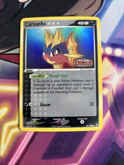 Carvanha 47/108 Reverse Holo Foil Stamped Pokemon EX Power Keepers Card MP - Image 1
