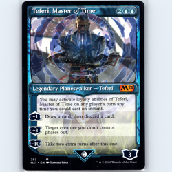 MTG Teferi Master of Time Showcase #293 M21 Core Set 2021 Normal M NM Magic Card - Image 1