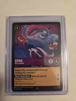 Disney Lorcana TCG Genie Wish Fulfilled Card 53/204 Azurite Sea Regular - Image 1