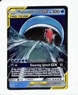 Pokemon TCG Magikarp and Wailord GX Holo Card Promo SM166 - Image 1