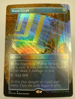 MTG English Borderless Mana Crypt NM Foil Double Masters #361 - Image 1