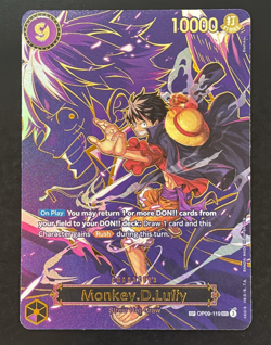 English -Monkey D. Luffy OP09-119 SP “Carrying On His Will” One Piece Card NM - Image 1