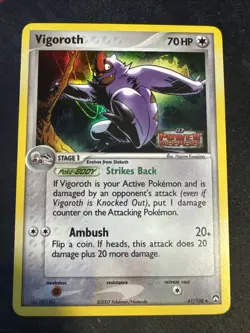 Vigoroth - 41/108 - Holo Rare - Stamped - Power Keepers - Pokemon Card - LP - Image 1