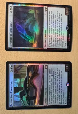2 Different MTG Mysterious Limousine Foil Cards, New Capenna - Image 1
